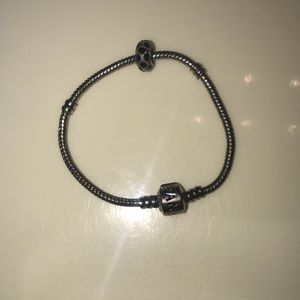 pandora bracelet and charms!!
